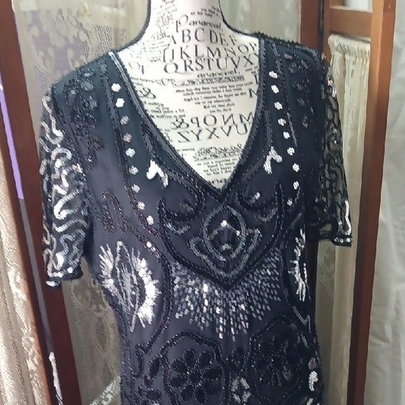 Stunning Black Sequin Maxi Dress - Picture 2 of 5